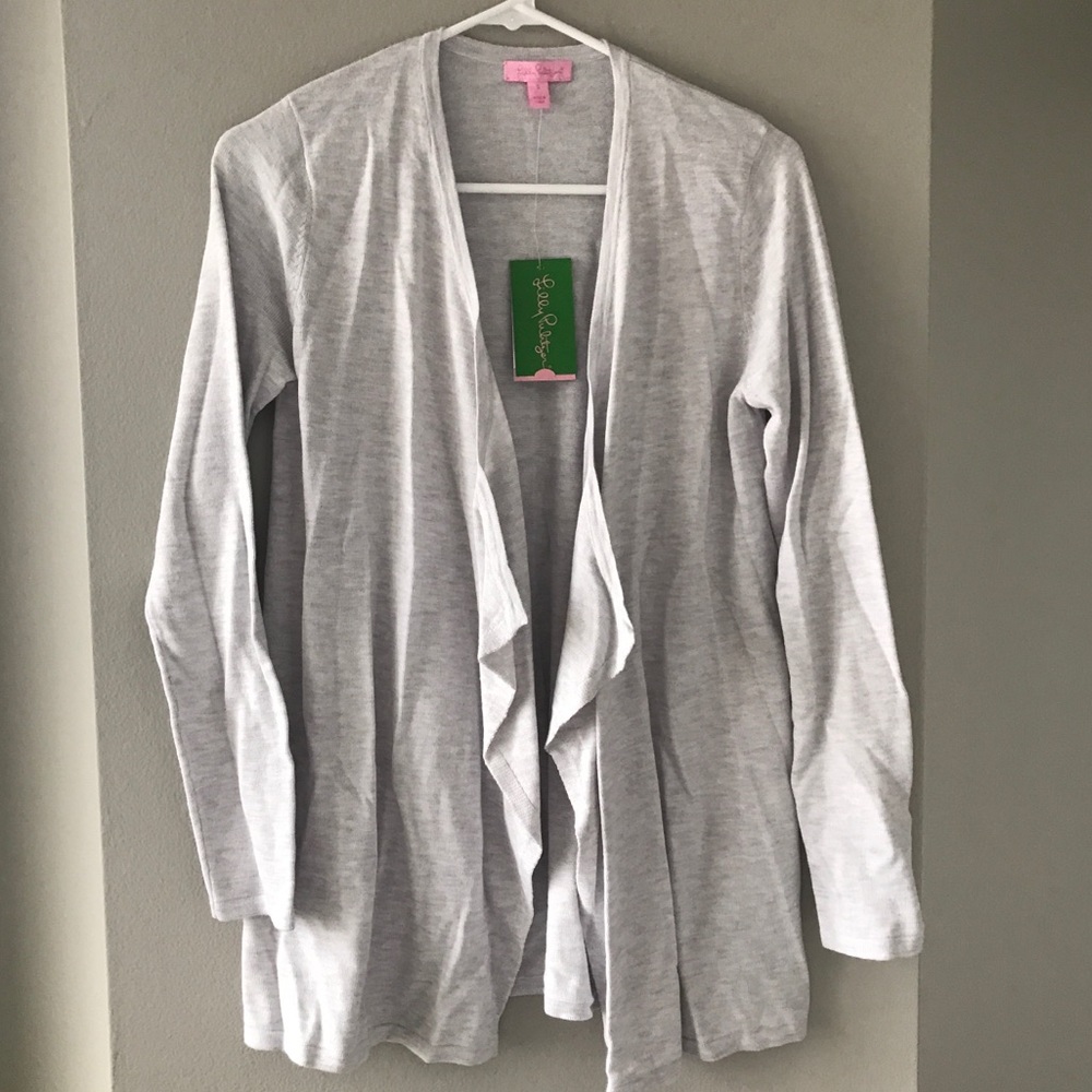 Lilly Pulitzer Dustin Cardigan Grey NWT